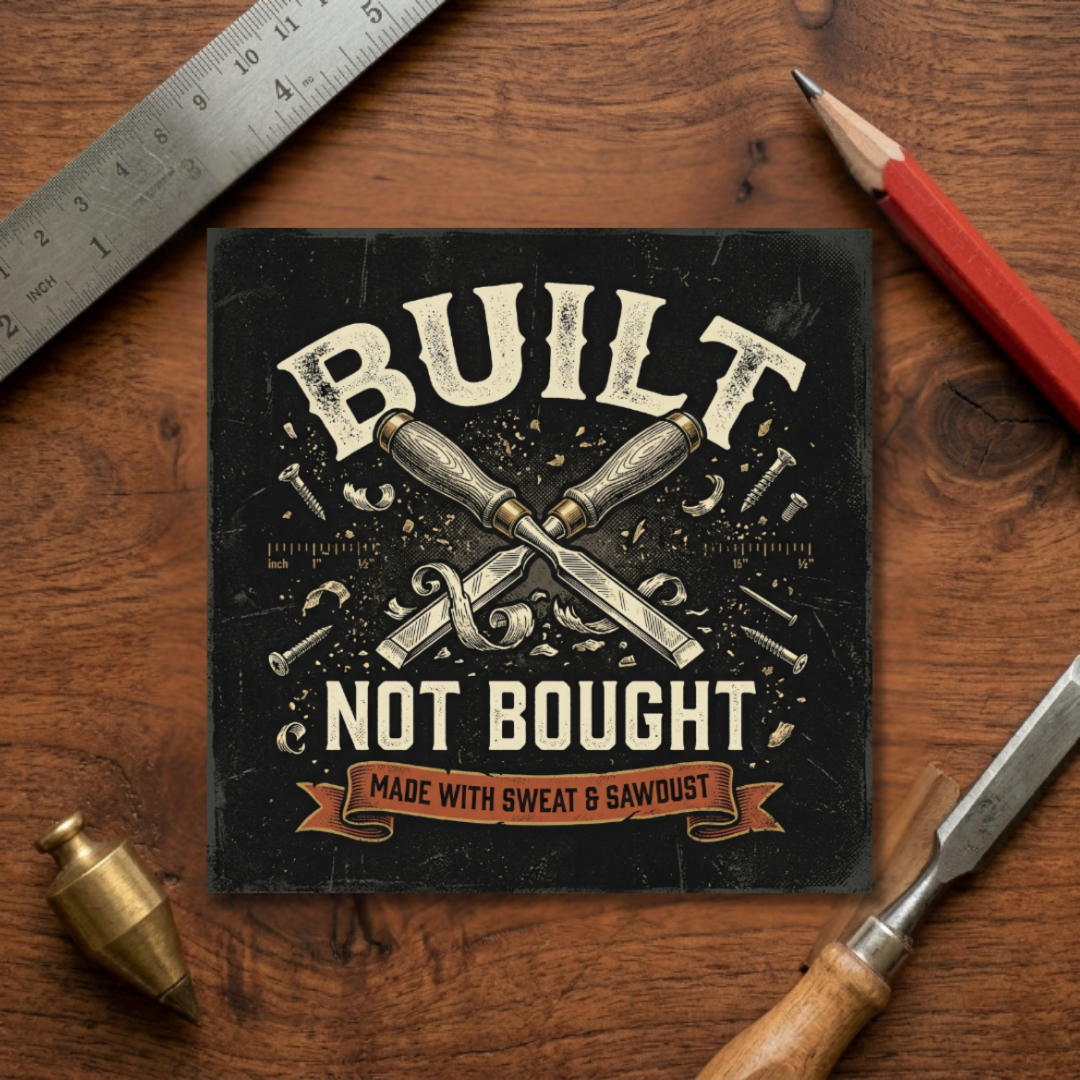 Built Not Bought Sticker