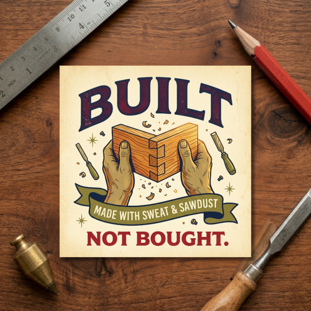 Built Not Bought Sticker