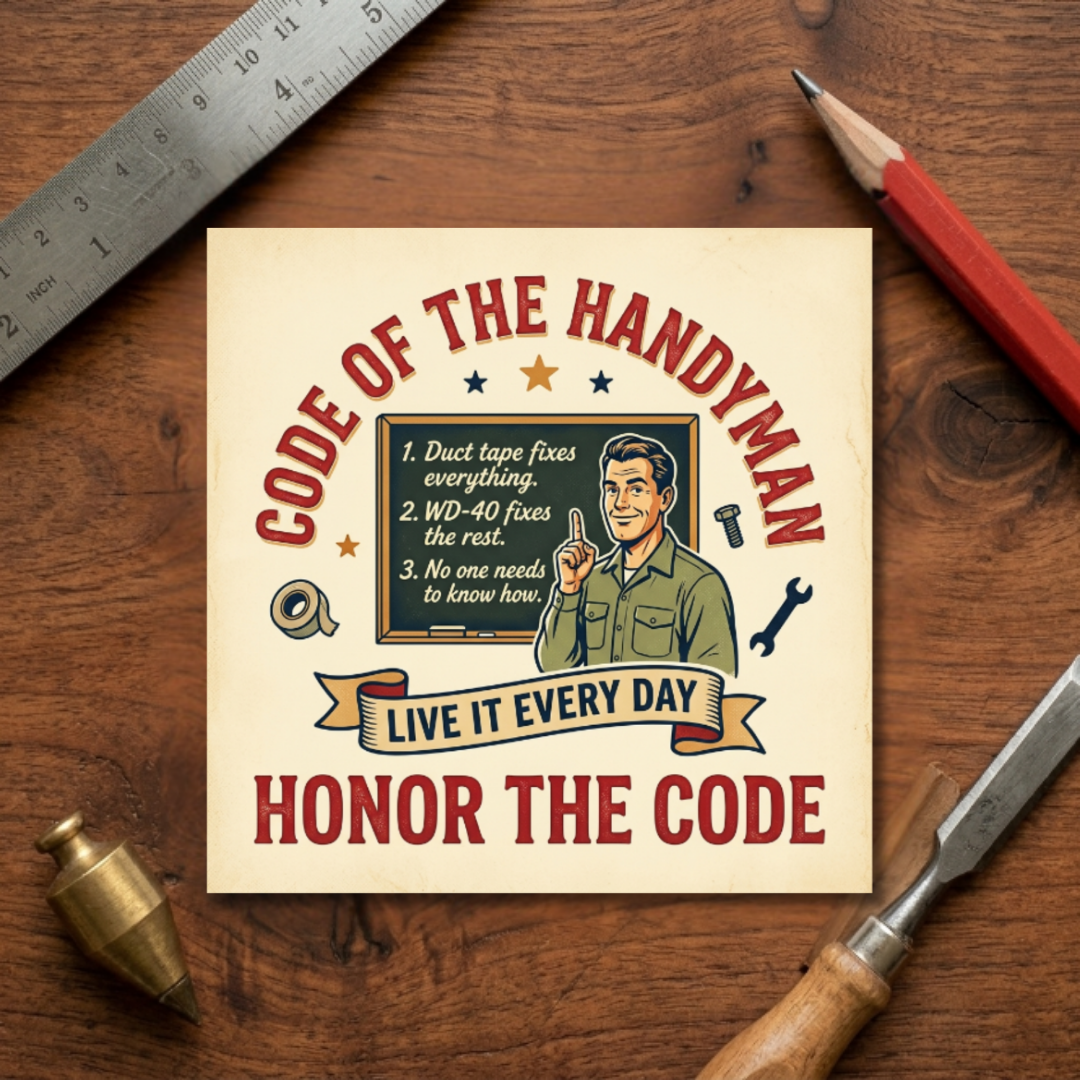 Code of The Handyman Sticker