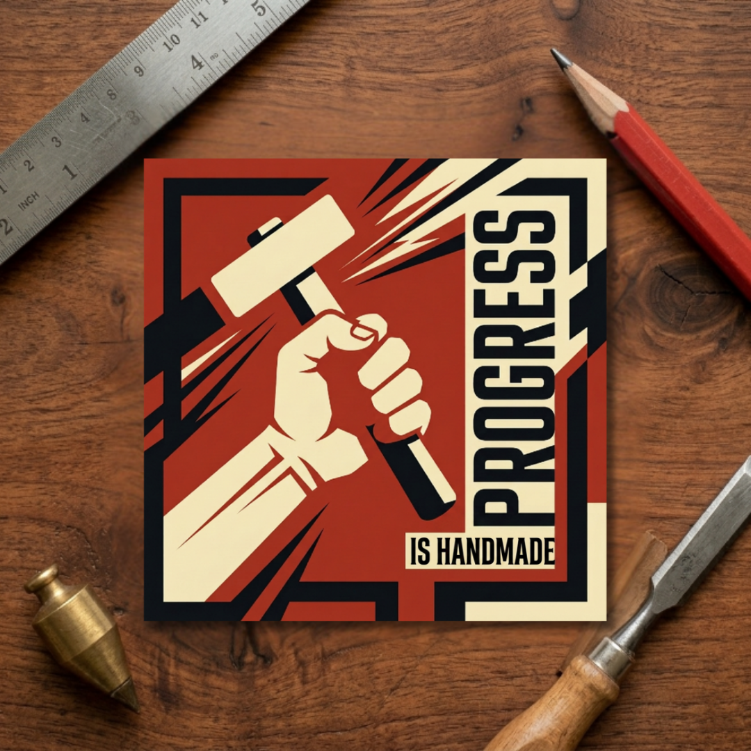 Progress is Handmade Sticker