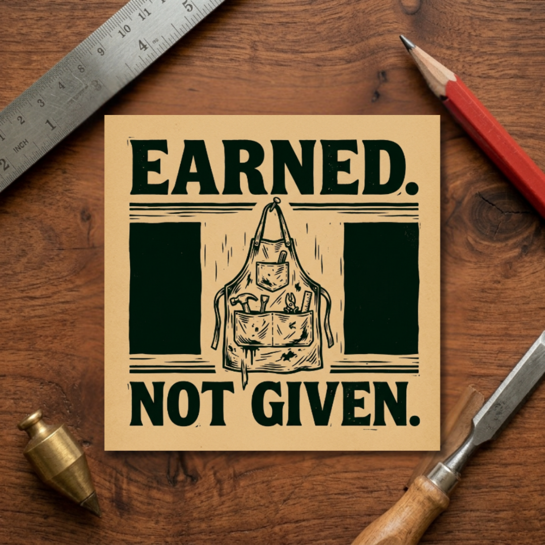 Earned Not Given Sticker