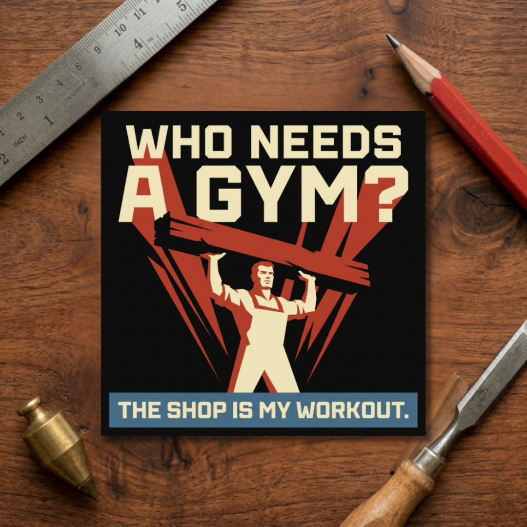 The Shop is My Workout Sticker