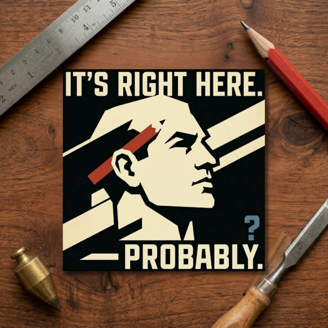 It's Right Here Sticker