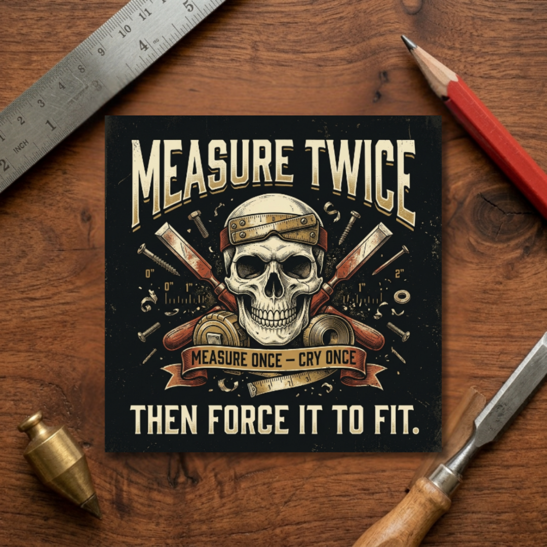 Measure Twice Sticker