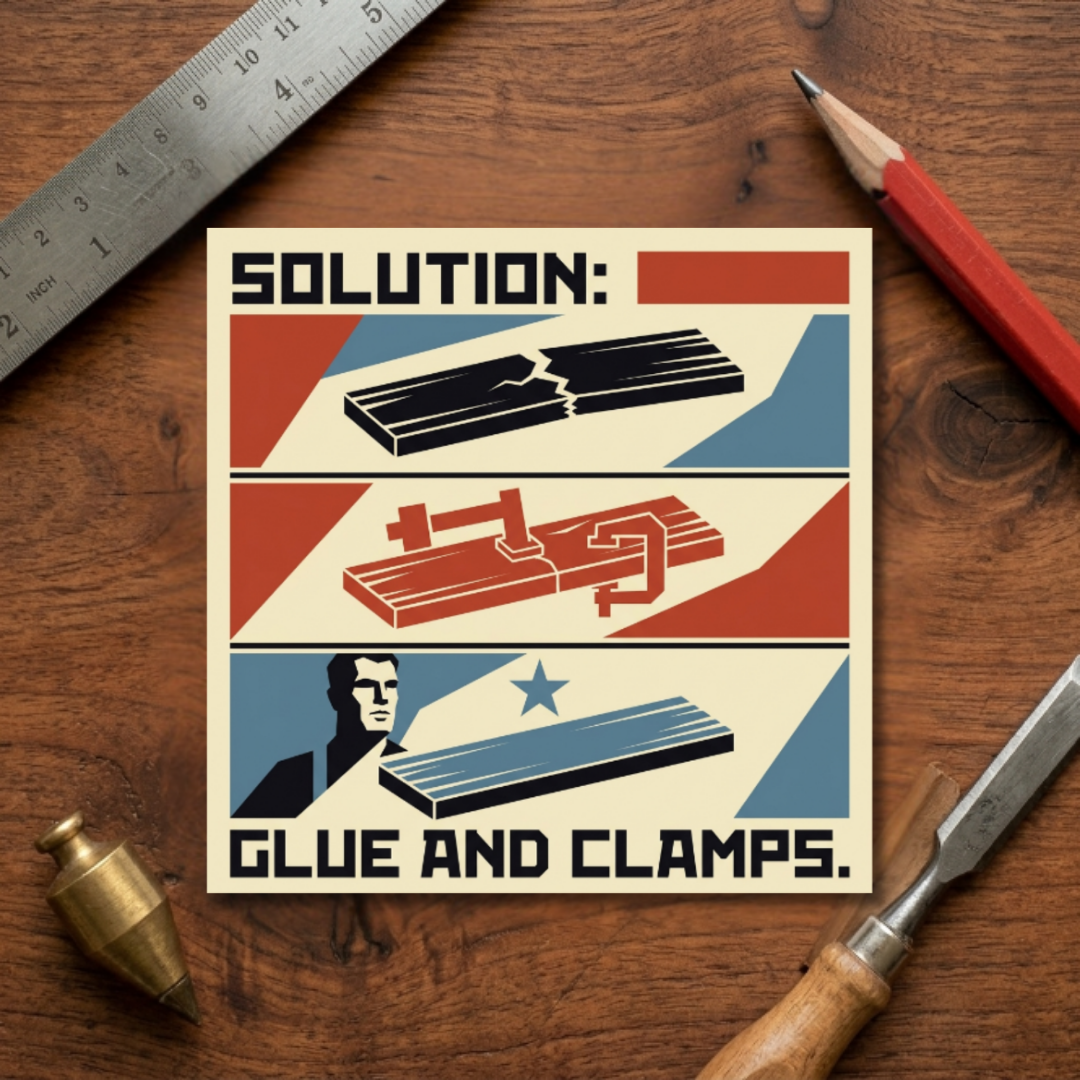 Glue And Clamps Sticker