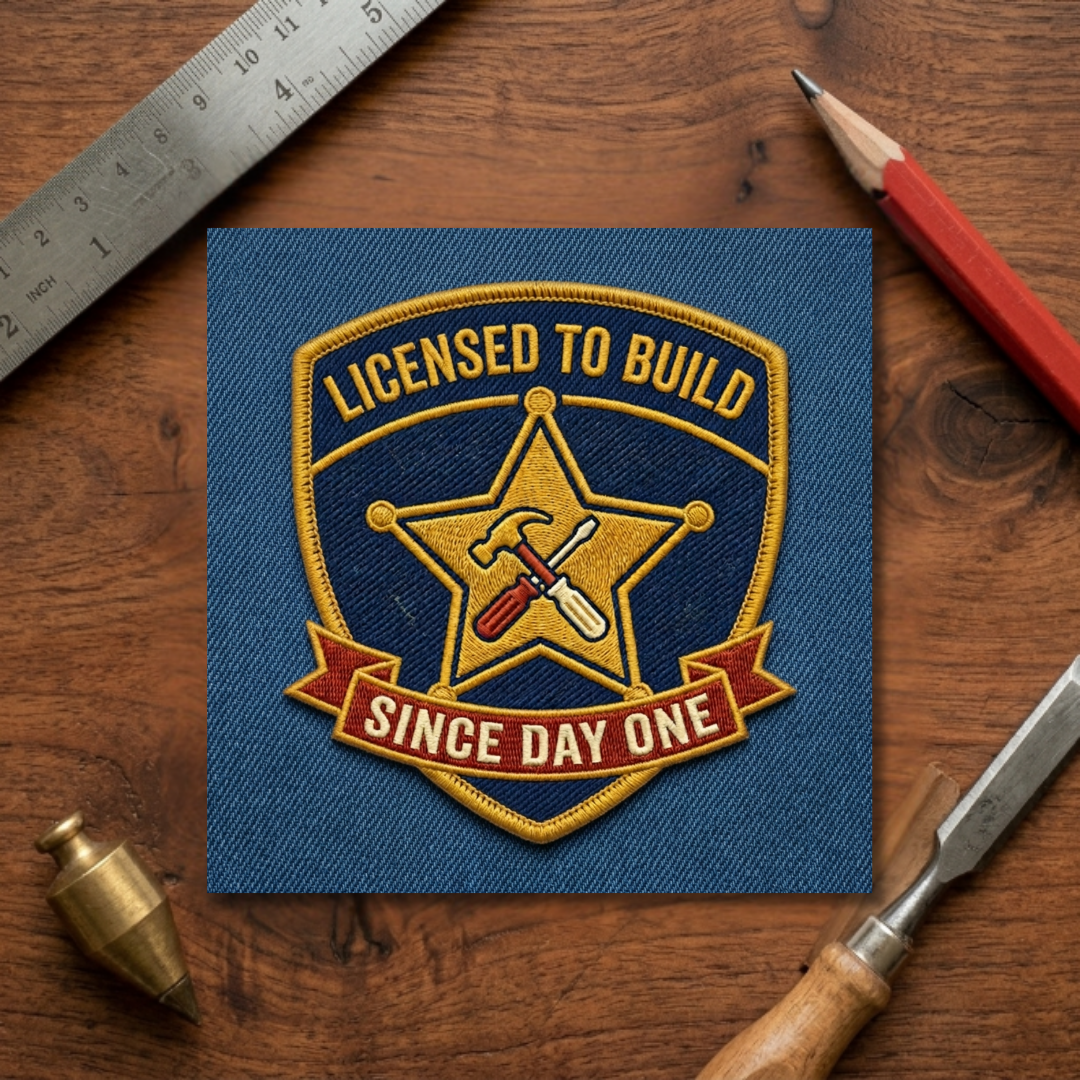 Licensed to Build Sticker